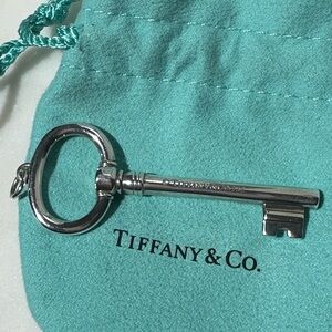 Authentic Tiffany & Co Silver Oval Key Pendant